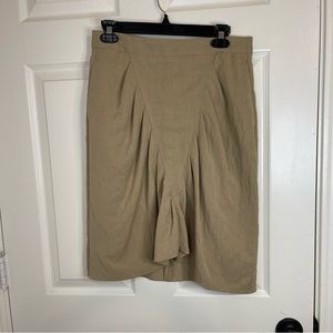 Masscob Pleated Detail Knee Length Skirt